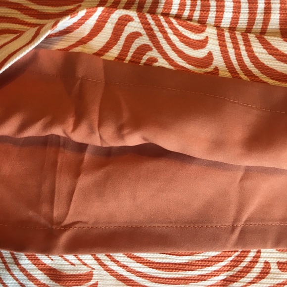 Ann Taylor burnt orange Swirl wave mod Print Mini - Picture 11 of 11